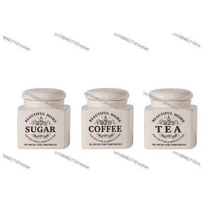Coffee Tea Sugar Container Set - طقم من 3 قطع: حاويات طعام