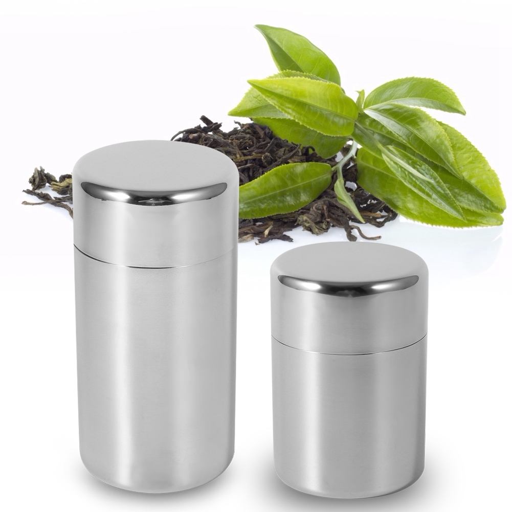 Canister Coffee Sugar Tea - علب شاي من الفولاذ المقاوم للصدأ،