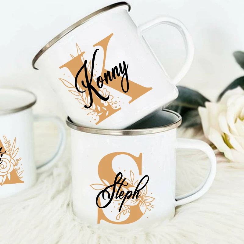 Coffee Tea Name - أكواب شخصية الأزهار الاسم الأولي كوب