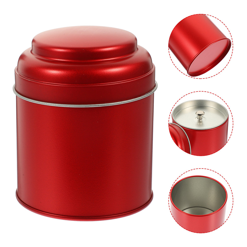 Canister Coffee Sugar Tea - علبتان معدنيتان لحفظ الشاي، علب حديدية