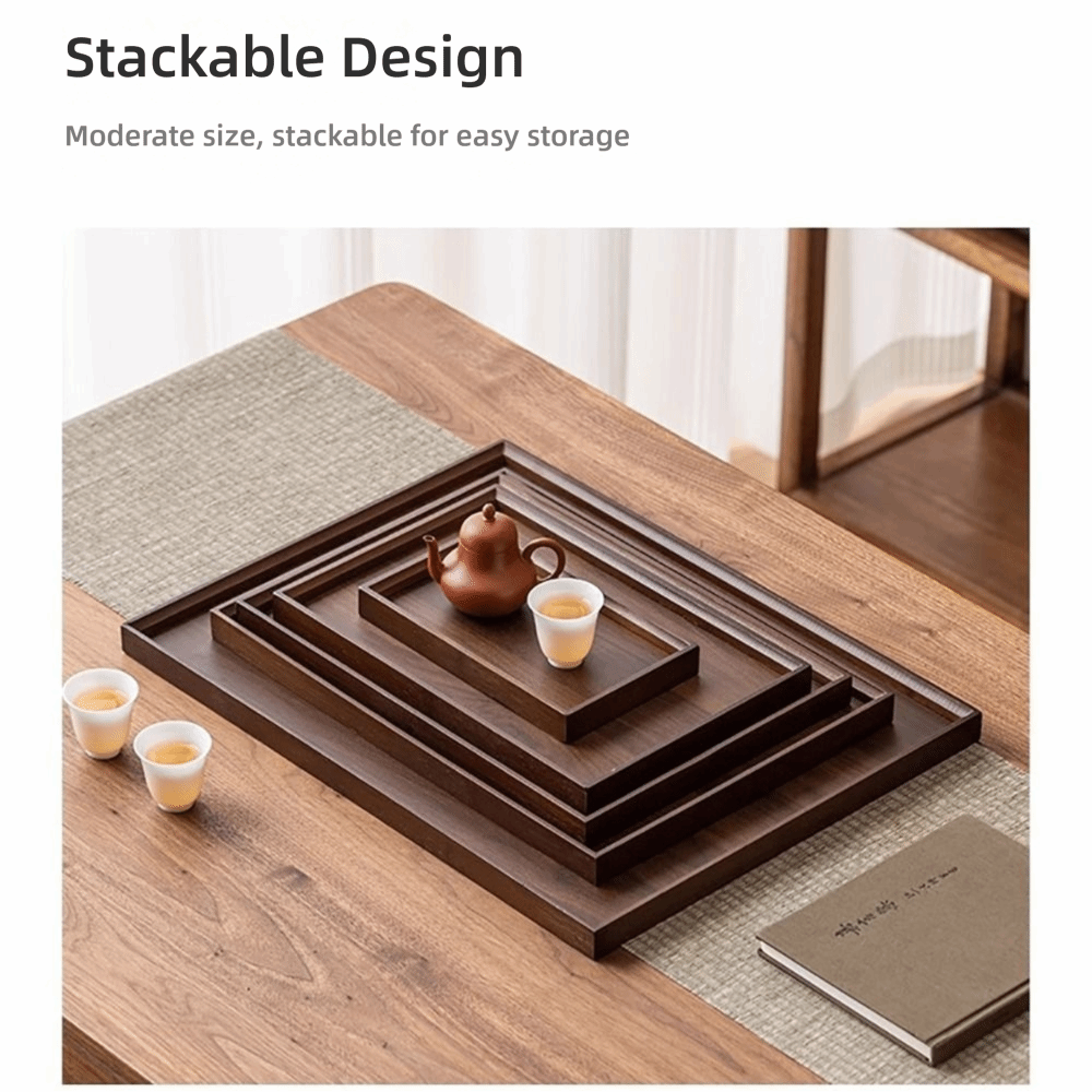 Bamboo Tea Tray - صينية تقديم خشبية من الخيزران الطبيعي