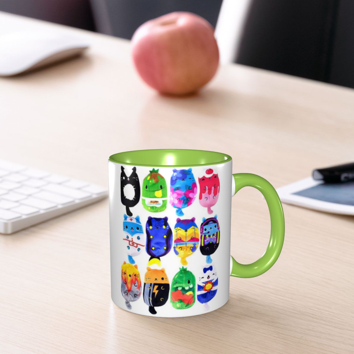 Coffee Vs Tea - دمية قطط مقابل مخللات في كيس