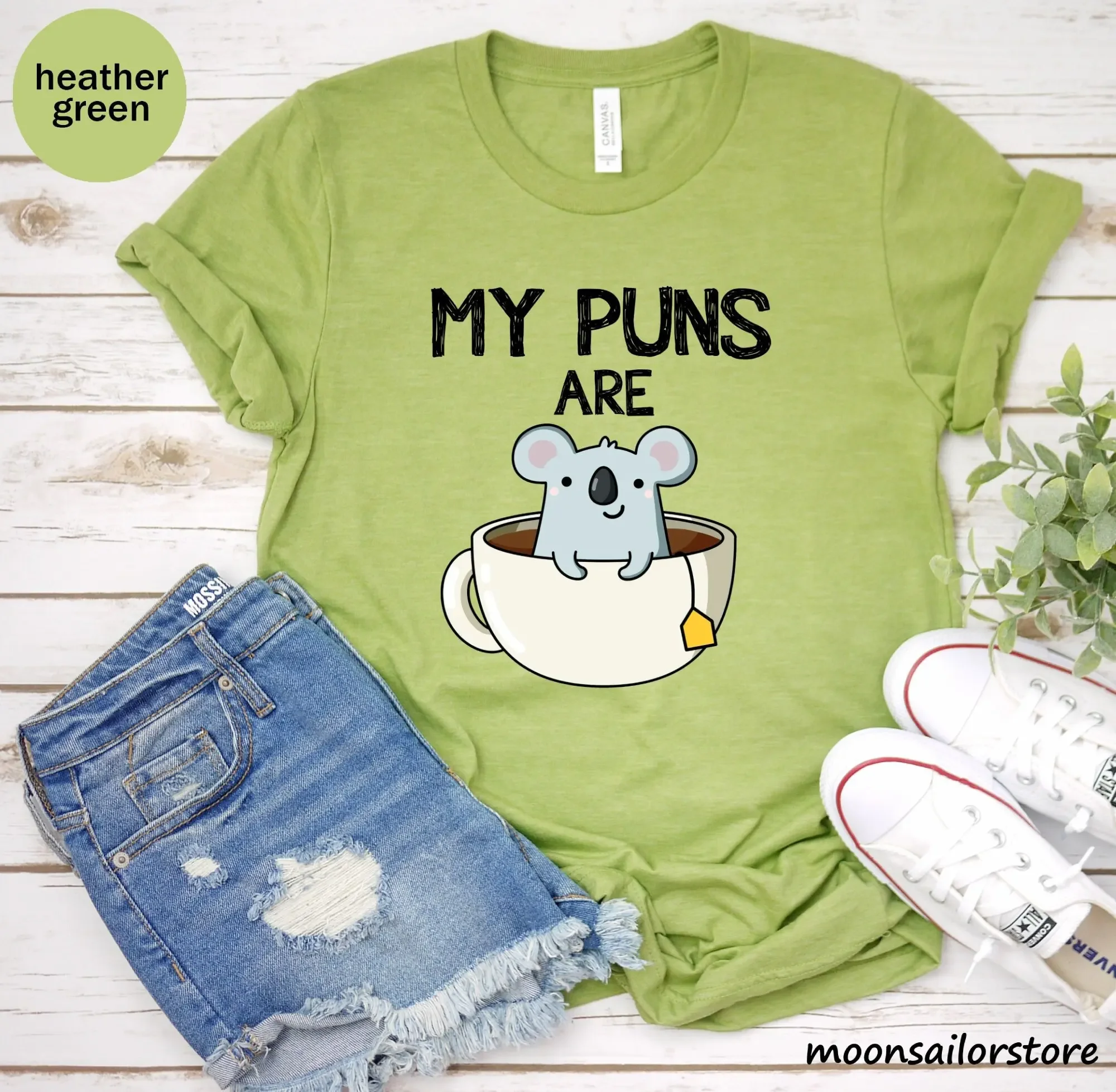 T And Tea Coffee - تي شيرت My Puns Are Koala