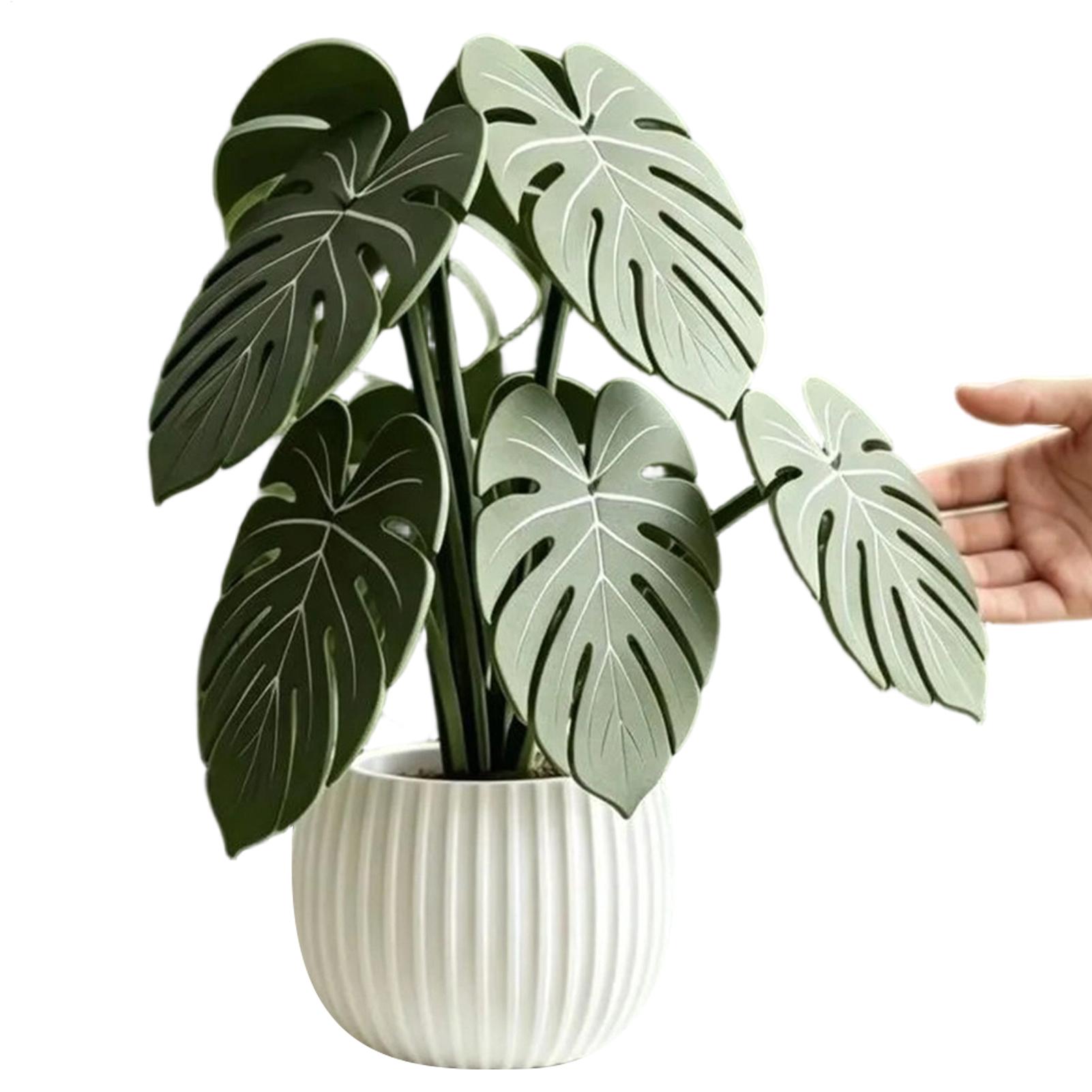Coffee Tea For Plants - حامل أكواب من أوراق نباتية اصطناعية،
