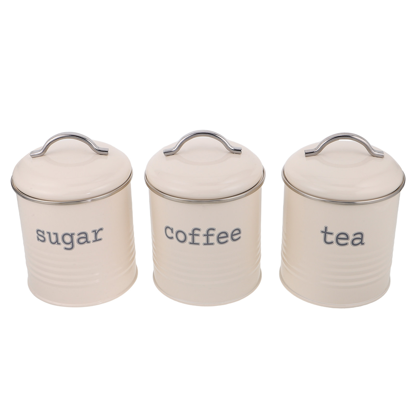 Coffee Tea Containers - مجموعة من 3 حاويات محكمة الإغلاق