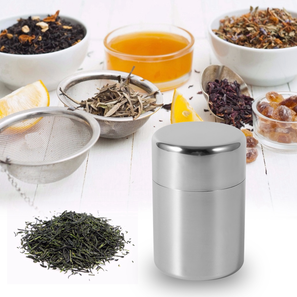 علبة شاي من الفولاذ المقاوم لل - مراجعة Canister Coffee Sugar Tea وسعره