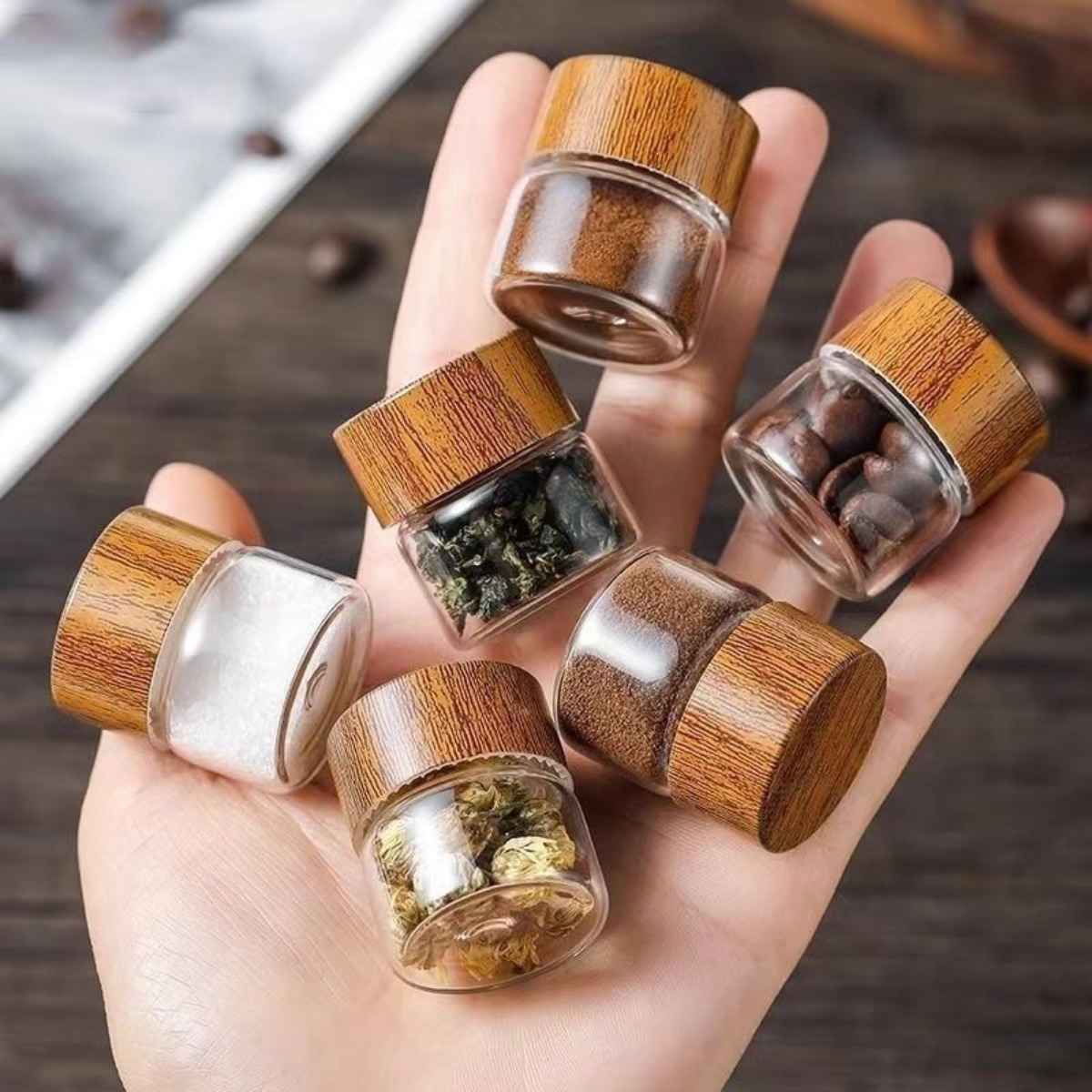 10 قطع من أوعية التوابل الزجاج - مراجعة Canister Coffee Sugar Tea وسعره