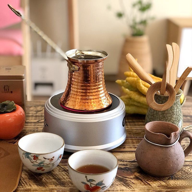 إبريق قهوة تركي، أدوات نحاسية  - مراجعة T And Tea Coffee وسعره
