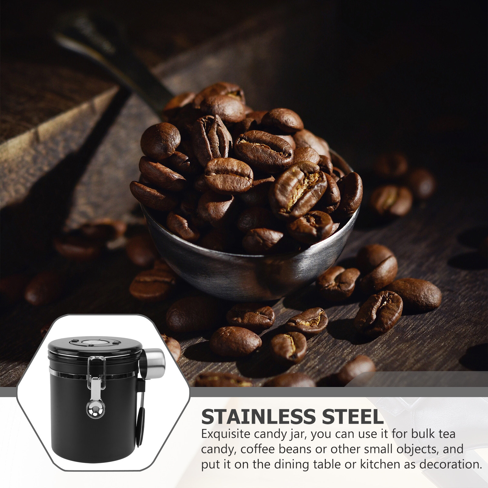 1 قطعة، وعاء محكم الإغلاق لحفظ - مراجعة Coffee Tea Containers وسعره