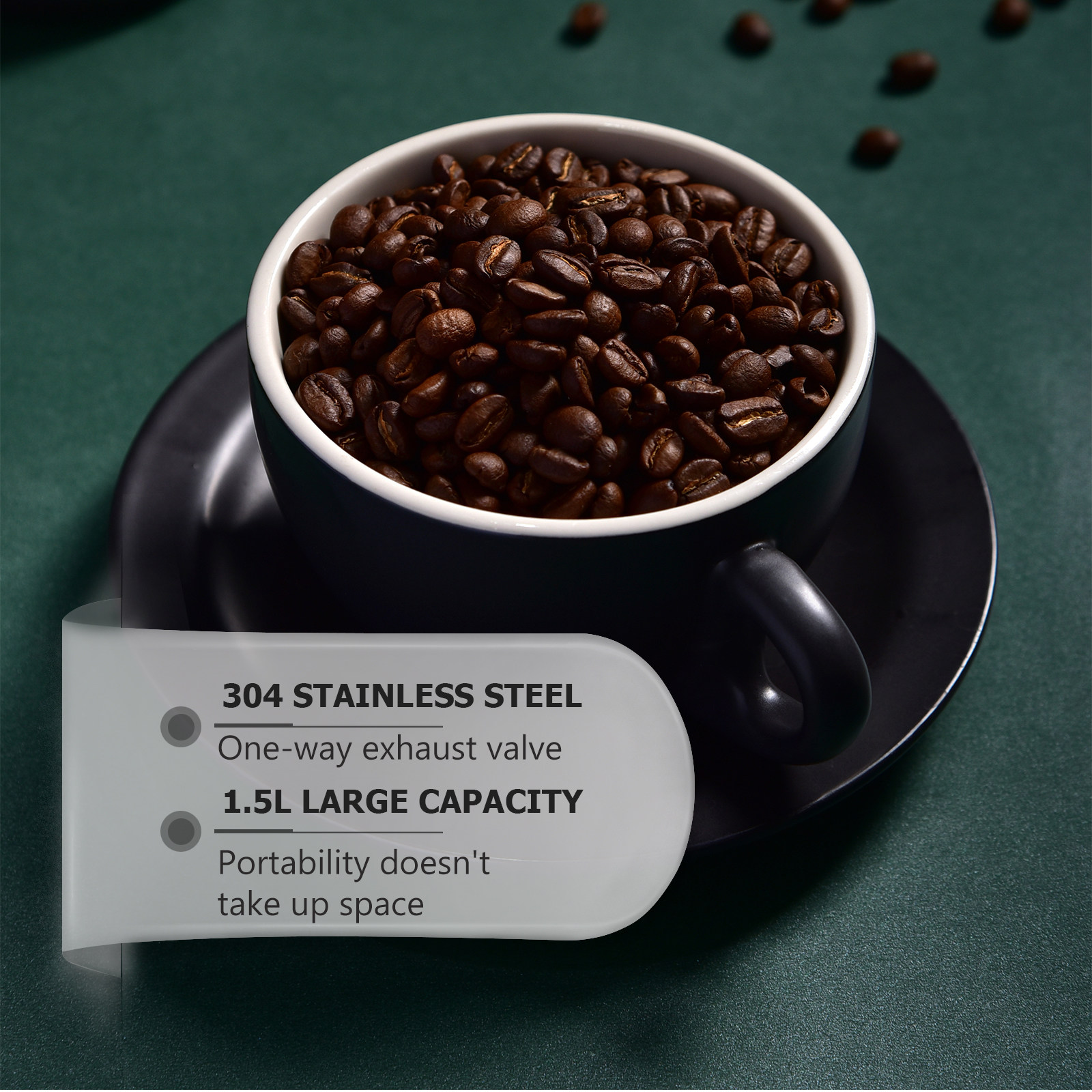 1 قطعة، وعاء محكم الإغلاق لحفظ - مراجعة Coffee Tea Containers وسعره
