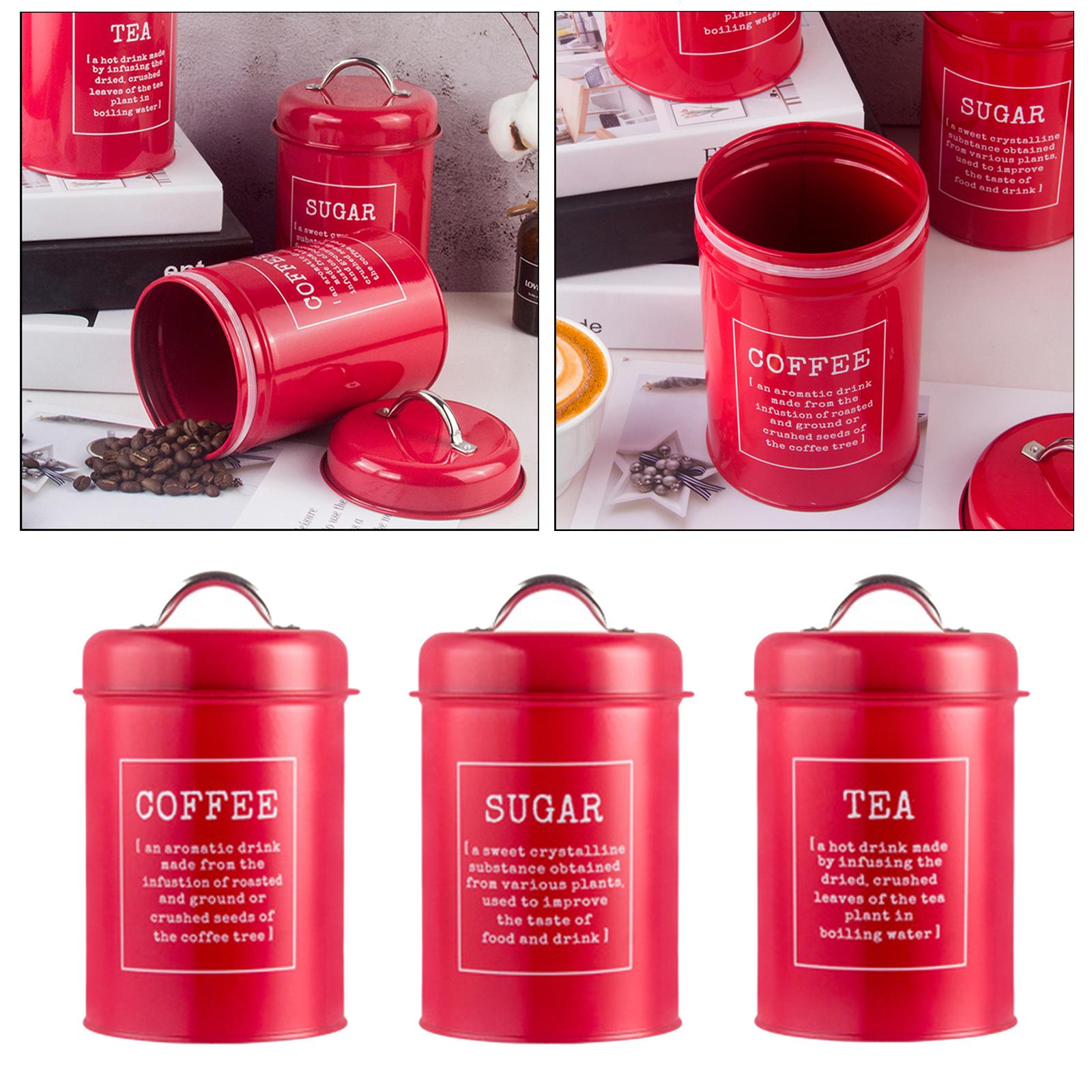 مجموعة من 3 عبوات محكمة الإغلا - مراجعة Canister Coffee Sugar Tea وسعره