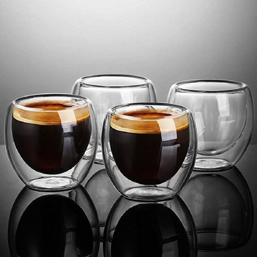 أكواب قهوة زجاجية مزدوجة الجدا - مراجعة Coffee Tea Catering وسعره