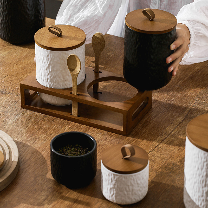 علبة تخزين شاي سيراميك بنمط رو - مراجعة Canister Coffee Sugar Tea وسعره