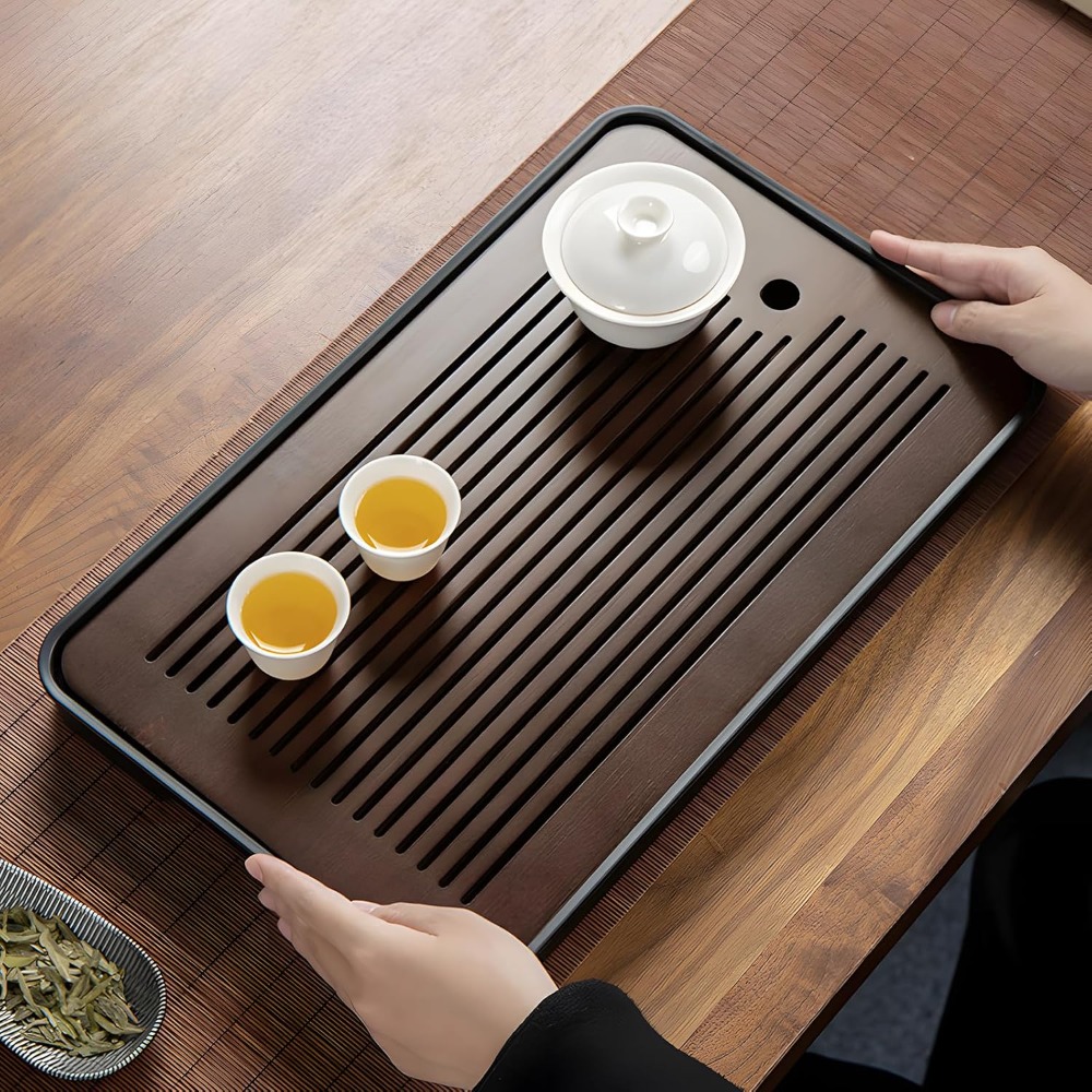 1 قطعة طاولة شاي من الخيزران ا - مراجعة Bamboo Tea Tray وسعره