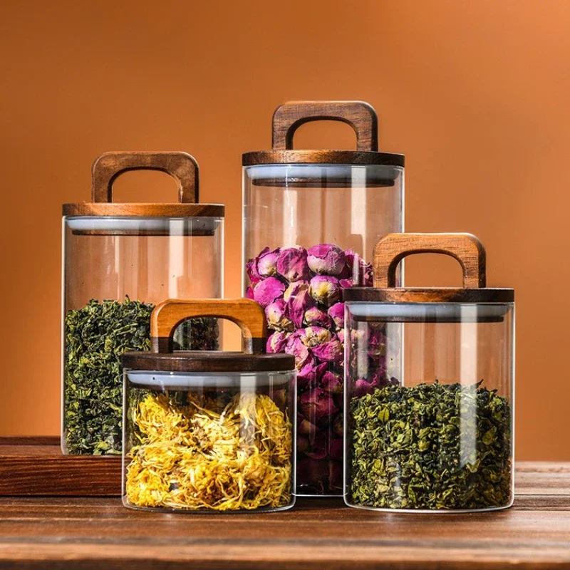 جرة زجاجية شفافة مع غطاء من ال - مراجعة Canister Coffee Sugar Tea وسعره