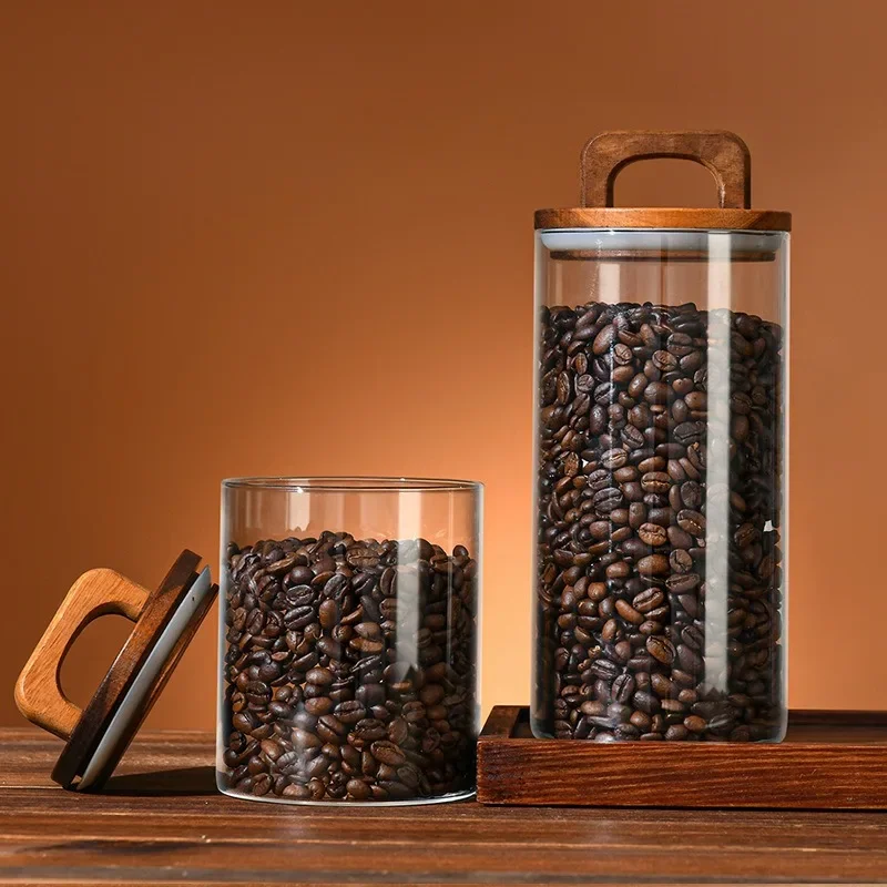 جرة زجاجية شفافة مع غطاء من ال - مراجعة Canister Coffee Sugar Tea وسعره