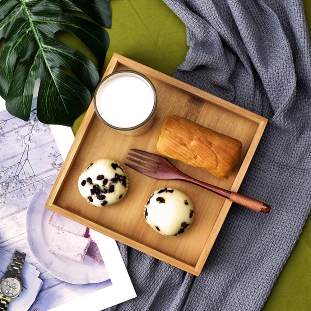 صينية مستطيلة الشكل على الطراز - مراجعة Bamboo Tea Tray وسعره