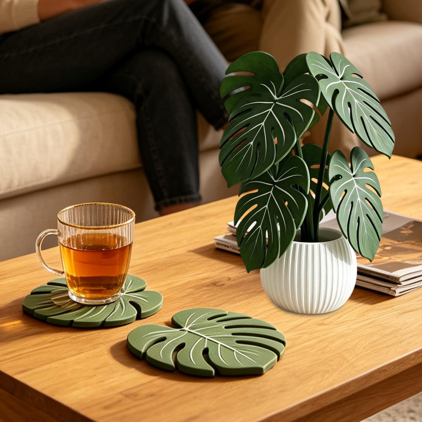 حامل أكواب من أوراق نباتية اصط - مراجعة Coffee Tea For Plants وسعره
