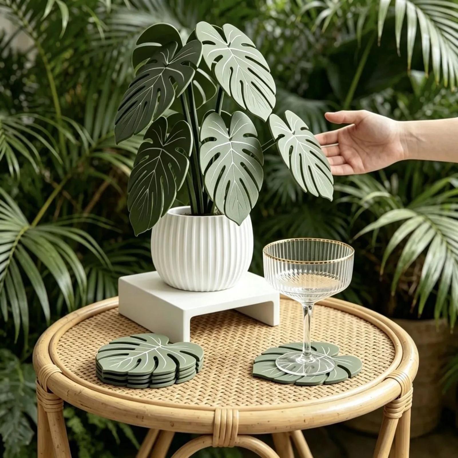 حامل أكواب من أوراق نباتية اصط - مراجعة Coffee Tea For Plants وسعره