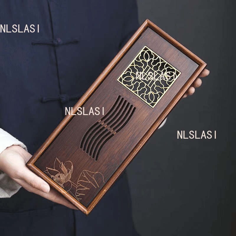 صينية شاي صينية الطراز من الخي - مراجعة Bamboo Tea Tray وسعره
